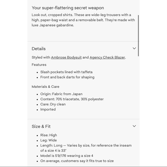 BABATON belted high-waisted power pants - Picture 7 of 9